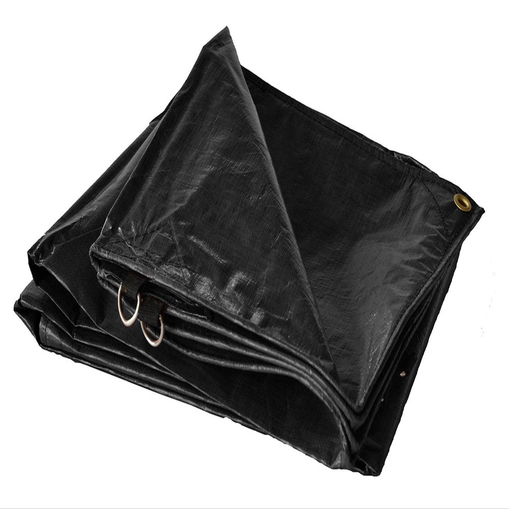 11x24 Super Heavy Duty Black Dry Top Poly Truck Tarp (11'x24')
