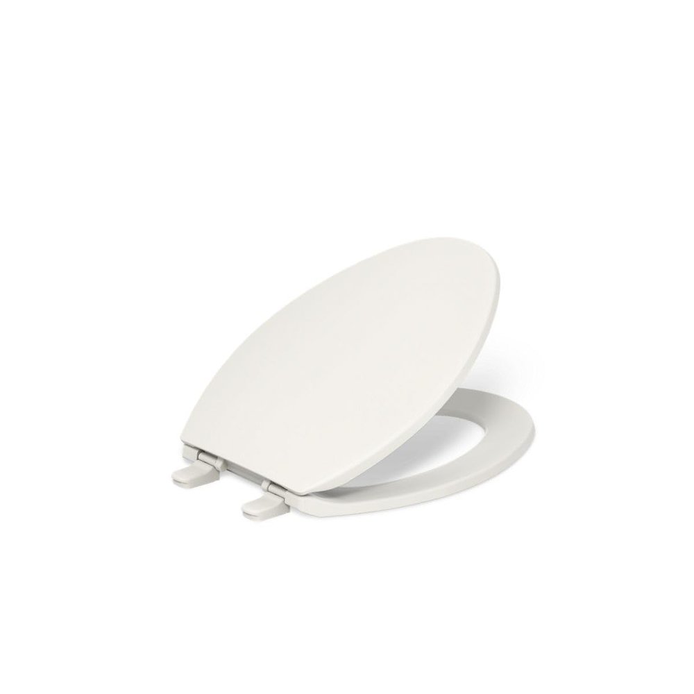 KOHLER K-4774-96 Brevia Elongated Toilet Seat with Quick-Release Hinges And Quick-Attach Hardware For Easy Clean, Biscuit