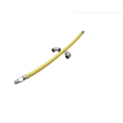 T&S Brass HG-2C-24 Gas Hose with Free Spin Fittings, 1/2-Inch Npt and 24-Inch Long
