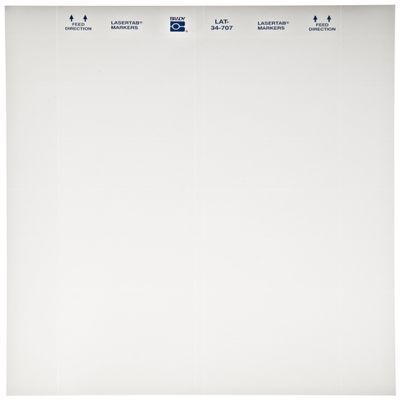Brady LAT-34-707-1 3" Width x 1.437" Height, B-707 Rough Surface Polyester, Matte Finish White Lasertab Laser Printable Label (Pack of 1000)