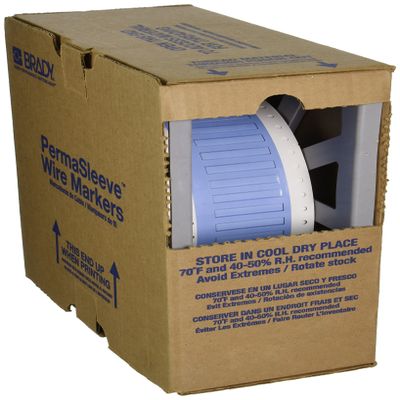 Brady PS-125-150-WT 1.5" Width x 0.235" Height, B-342 Heat-Shrink Polyolefin, Matte Finish White PermaSleeve Wire Marking Sleeve (Pack of 2500)