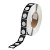 Brady THTEP-167-593-.5BK 1.2" Width x 1.5" Height, B-593 Adhesive-Taped Polyester, Gloss Finish Black Push Button Label for Thermal Transfer Printers (500 per Roll) view 1