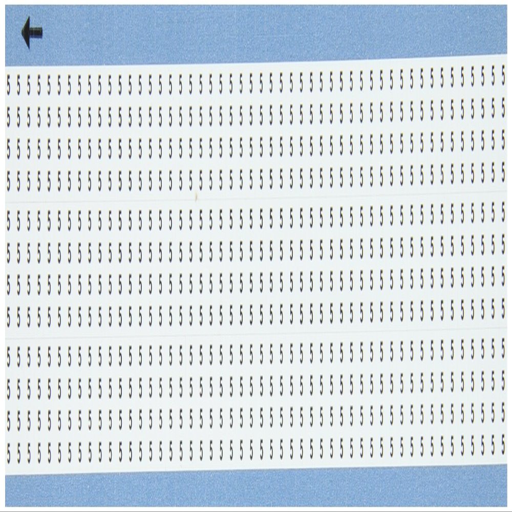 Brady TMM-5-PK 1.5" Marker Length, B-702 Low-Profile Glossy Vinyl-Coated Polyester, Black on White Solid Numbers Miniature Wire Marker Card, Legend "5" (Pack of 25 Card)