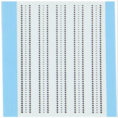 Brady TMXM-1-PK 7.940mm Width x 2.380mm Height, B-702 Vinyl, Black on White Micro Solid Numbers Wire Marker Card, Legend "1" (Pack of 25 Card)