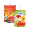 Boland 52508 Set of 2 Paper Hibiscus Hawaii Lanterns, 16 cm, Assorted Models view 1