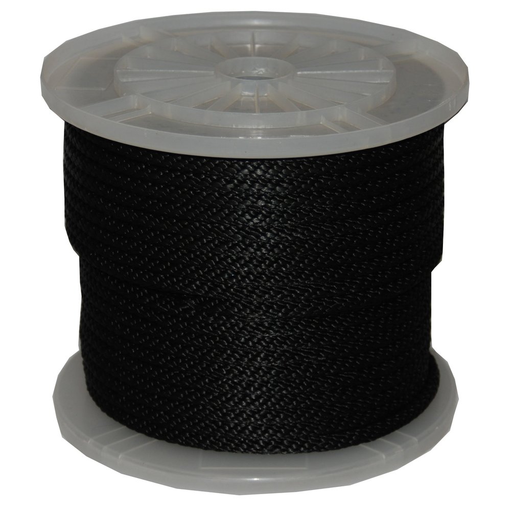 T.W Evans Cordage Co. 98324 3/8-Inch by 300-Feet Solid Braid Propylene Multifilament Derby Rope, Black