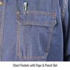 Black Stallion (FS8-DNM Men's 8 oz Long Sleeve Flame-Resistant Treated Cotton Denim Work Shirt, Chest Pocket with Flaps, Durable Metal Snaps, Denim, 2X-Large view 3