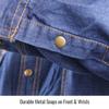 Black Stallion (FS8-DNM Men's 8 oz Long Sleeve Flame-Resistant Treated Cotton Denim Work Shirt, Chest Pocket with Flaps, Durable Metal Snaps, Denim, 2X-Large view 4