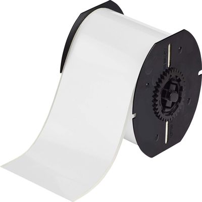 Brady B30C-4000-581-WT 100' Length x 4" Width, B-581 Repositional Vinyl, White BBP31 Film