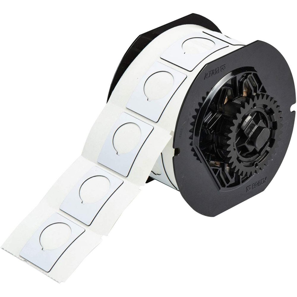 Brady 118051 1.2" Width x 1.5" Height, B-593 Polyester, White BBP31 Button Raised Panel Label, 235 per Roll