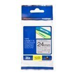 Brother TZe-M951 Pea-Touch Laminating Tape, Width 0.9 inches (24 mm) (Black Letter/Silver/Matted)