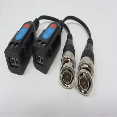 100 PAIRS (200 Pcs) Mini CCTV BNC Video Balun with Lead Coax Cable