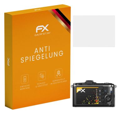 atFoliX Screen Protector compatible with Olympus E-P2 Screen Protection Film, anti-reflective and shock-absorbing FX Protector Film (3X)