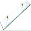 Spancraft Glass P-6x33-Brass Peacock Glass Shelf, 6" x 33", Brass view 1