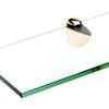 Spancraft Glass P-6x33-Brass Peacock Glass Shelf, 6" x 33", Brass view 2