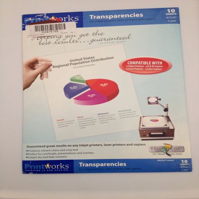 Printworks Transparencies 10 Sheets 8.5"x11"