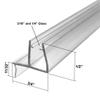 Universal Clear Shower Door Bottom Sweep with Drip Rail for 3/16" and 1/4" Glass - 35 in Long view 2
