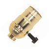 Satco 81016-1/8 IPS Cap Brite Gilt Hi-Low Turn Knob Socket (80-1016) view 1