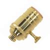 Satco 81430-1/8 IPS Cap Polished Brass 3 Terminal 2 Circuit Turn Knob Socket (80-1430) view 1