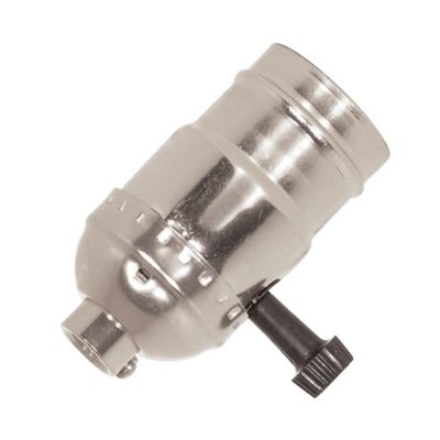 Satco 81017-1/8 IPS Cap Nickel Hi-Low Turn Knob Socket (80-1017)