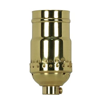 3 Way (2 Circuit) Keyless Socket - Polished Brass