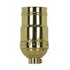 3 Way (2 Circuit) Keyless Socket - Polished Brass view 1
