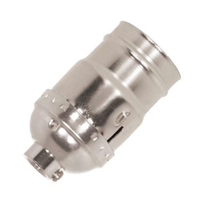 Satco 81021-1/8 IPS Cap Nickel 3 Way 2 Circuit Keyless Socket (80-1021)