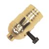Satco 81004-1/4 IPS Cap Brite Gilt 3 Way 2 Circuit Turn Knob Socket (80-1004) view 1
