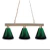 Z-Lite 155-3PB-ARG 3 Light Billiard Light, Green, Polished Brass Frame Finish view 1