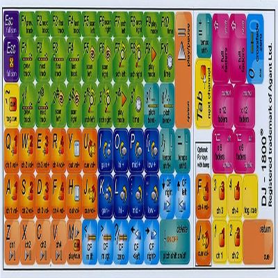 4Keyboard New DJ-1800 Keyboard Labels Layout for Laptop, Desktop and Notebook