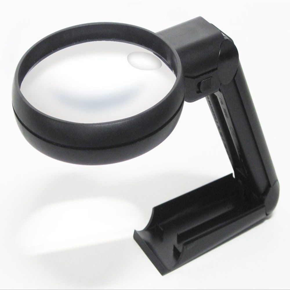 Shinwa Sokutei 75755 A-7 Loupe for Reading, 2X & 4X Bifocal with Stand Light, 3.5 inches (90 mm)
