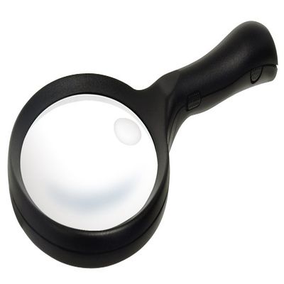 Shinwa Sokutei 75751 A-6 Reading Loupe 2X & 4X Bifocal with LED Light, 4.3 inches (110 mm)