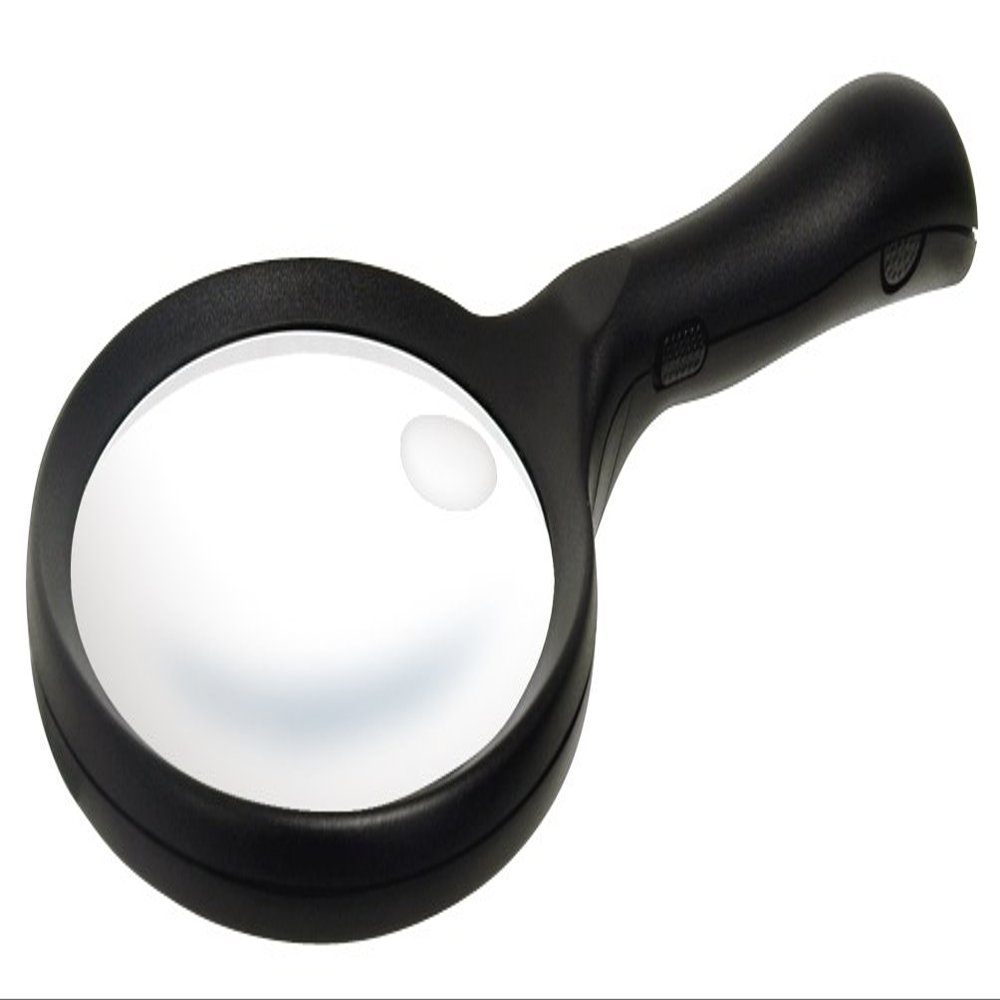 Shinwa Sokutei 75751 A-6 Reading Loupe 2X & 4X Bifocal with LED Light, 4.3 inches (110 mm)