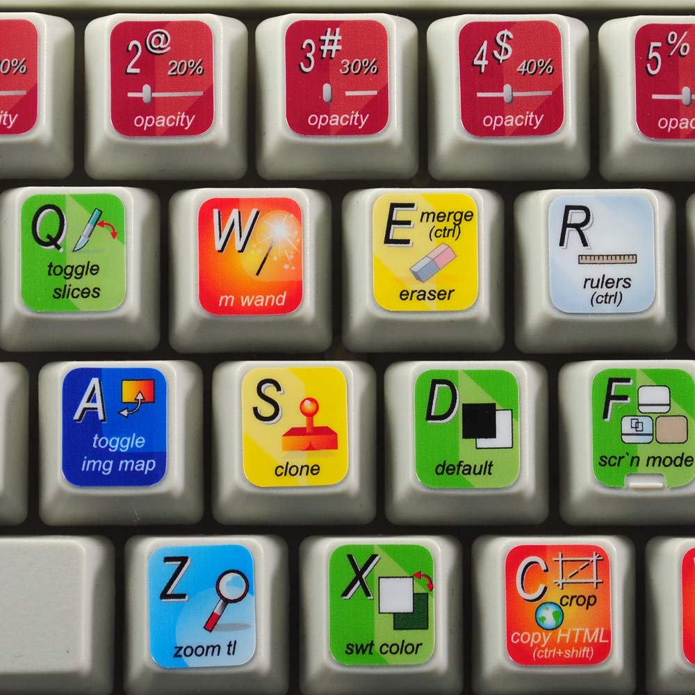 4Keyboard New Adobe IMAGEREADY Keyboard Labels for Laptop, Desktop and Notebook
