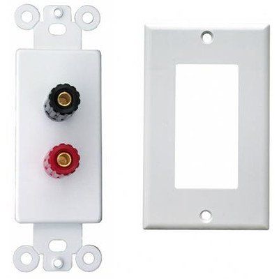 1 Pair Sound System Plates Binding Post in White
