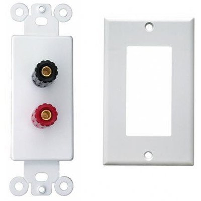 1 Pair Sound System Plates Binding Post in White
