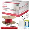 Warming Systems - 50 Sqft Electric Radiant Floor Heating Cable Kit 120V Heated Tile Floor System with UWG5 Programmable Thermostat, Sensor, Installation Monitor & 25 Year Warranty, Made in the USA view 1