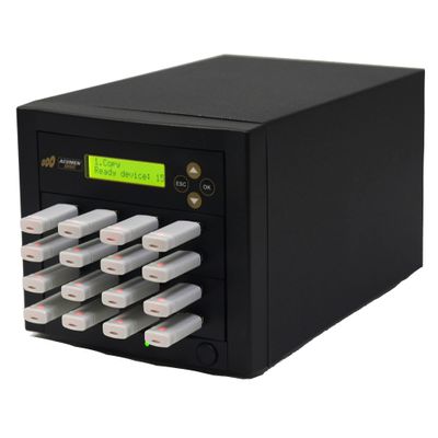 Acumen Disc 1 to 15 USB Duplicator - Multiple Standard-A Flash Memory Card Copier & Sanitizer (DOD Compliant) System - 2.0/3.0 Digital Key Dongle/Thumb Drive Media Mass Storage