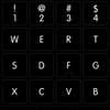 Apple English Non-Transparent Keyboard Stickers ON Black Background for Laptop view 1