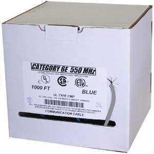1000ft Cat 6 550MHz Solid Cable Plenum, UL/ETL/CSA - Gray