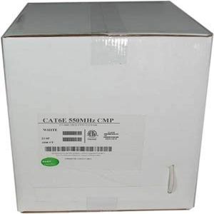 1000ft Cat 6 550MHz Solid Cable Plenum, UL/ETL/CSA - White