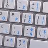 APPLE ENGLISH  POLISH NON-TRANSPARENT KEYBOARD DECALS ON WHITE BACKGROUND FOR LAPTOP, DESKTOP AND NOTEBOOK view 1