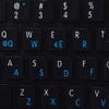 APPLE ENGLISH-SPANISH (LATIN AMERICAN) KEYBOARD DECALS ON BLACK BACKGROUND view 3