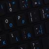 APPLE ENGLISH-SPANISH (LATIN AMERICAN) KEYBOARD DECALS ON BLACK BACKGROUND view 4