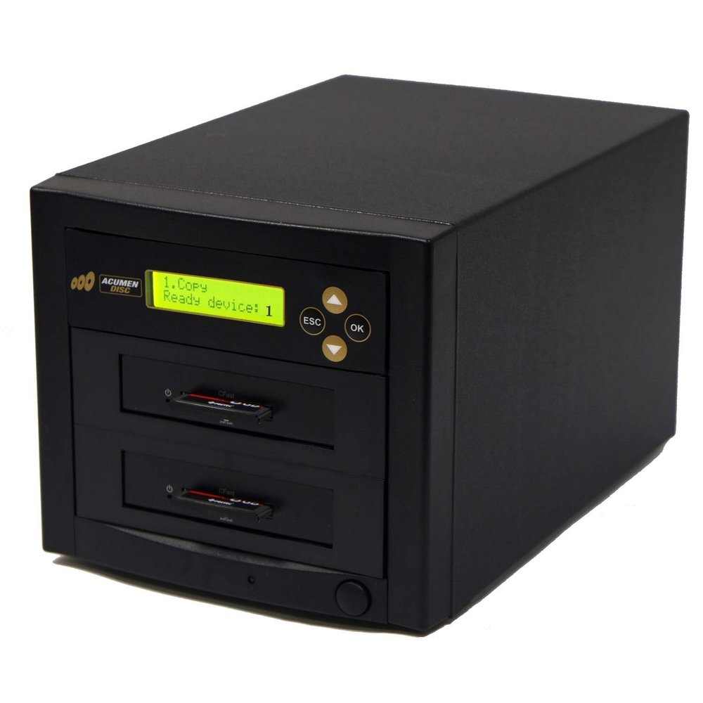 Acumen Disc 1 to 1 CFAST Duplicator - 9GB/Min - CompactFAST Compact Fast Flash Drive Memory Card Reader/Copier (Up to 150mbps) with DOD Compliant Eraser (AD01-CFAST150)