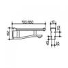 Keuco SK Griff WC Plan Care 34903 re mit Funk Ausl.SIL eloxiert/schwarzgrau 85cm 34903171837 view 2
