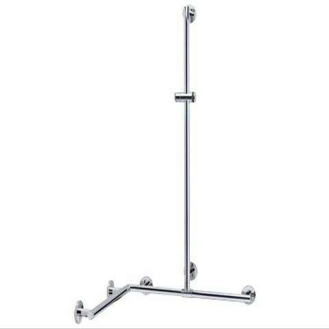 KEUCO Duschhandlauf Plan Care 34915 mit Br.St. re/li sil elox 600/900/110cm 34915176911