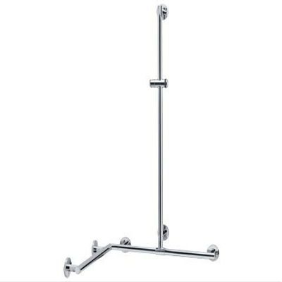 KEUCO Duschhandlauf Plan Care 34915 mit Br.St. re/li sil elox 900/600/110cm 34915179611