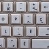 Apple French Canadian Non-Transparent Keyboard Sticker ON White Background for Laptop, Desktop and Notebook view 1
