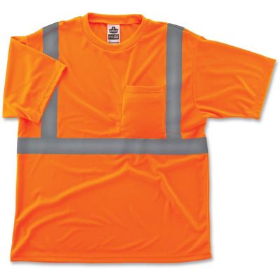 Ergodyne Class 2 Reflective T-Shirt, 3XLarge, Orange